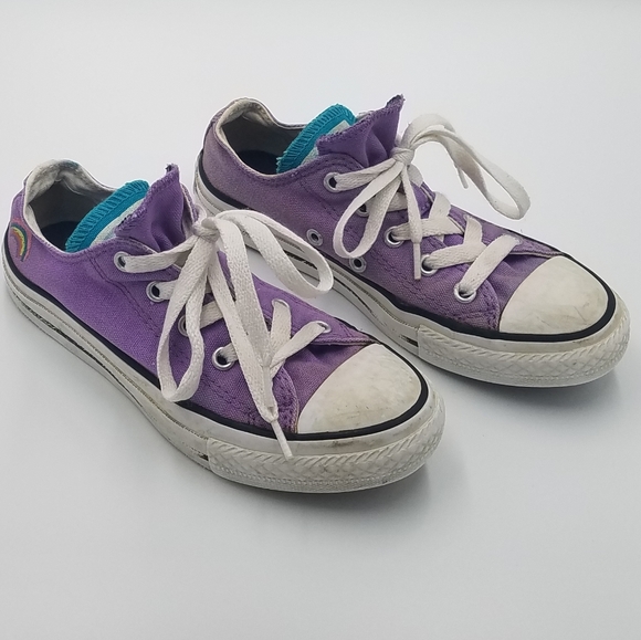 Converse Other - Converse Rainbow Double Tongue Sneakers 1Y
